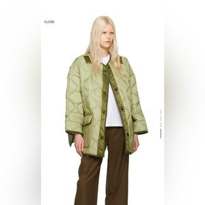 The Frankie Shop TEDDY QUILTED JACKET - MOSS GREEN
